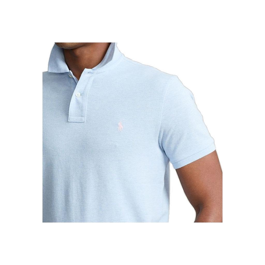 Polo Ralph Lauren SS22 Mesh Рубашка поло с коротким рукавом Мужские топы Светло-голубой MNPOKNI1N821591-400