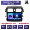 9-дюймовый Android Carplay для Toyota Corolla E140/150 2006-2013, автомобильный радиоприемник, мультимедийный видеоплеер, GPS-навигация, WIFI, 4 + 64 ГБ