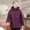 Ronghua Women's Mid-Aged Hooded Thick Duck Down Winter Coat