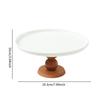 Elevated Ceramic Cake Plate Footed Stand Round Serving Platter for Displaying Cupcakes Cookies Snacks
