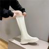 Мода 2024 года, новые сексуальные модные ботинки для женщин, эластичные носки со средним рукавом, женские ботинки на толстой подошве, женские ботинки для улицы, социальная обувь