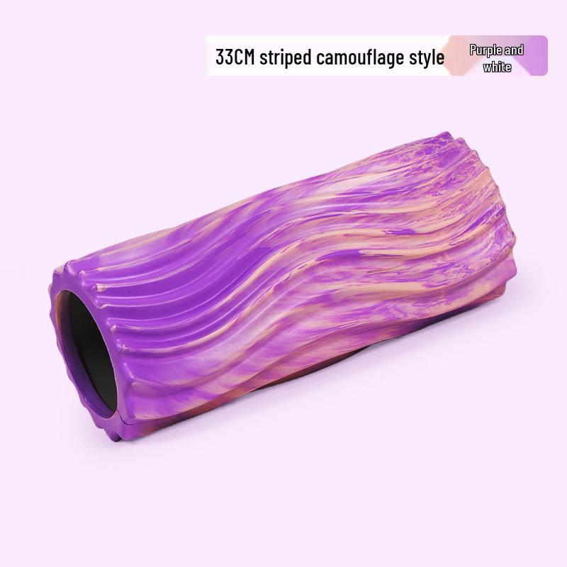 Pink EVA Foam Yoga Massage Roller with Textured Design
