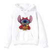 Halloween Stitch Pattern Hoodies Cute Cartoon Disney Sweatshirts Pocket Clothing Daily Men Hoodies Autumn Winter Pullover Tops