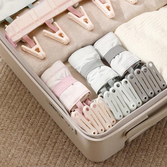 Дорожная вешалка Yousheng с 6 прищепками, высокая грузоподъемность, дизайн на липучке, портативная складная вешалка-прищепка, сушилка для полотенец