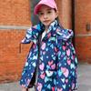 Winter Girls Love Fashion Hooded Down Jacket Girls Parent-child Down Jacket Floral Top Coat