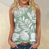 Women's Fashion Summer Round Neck Tank Top Lightweight Sleeveless  Print Tank Top