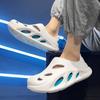 Height Men's Sandal Hole Shoes with Platform Beach Number 41 Barefoot Comfortable Pvc Open Toe On Offer Casual Stylish Male Shoe