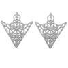 Retro Pattern Triangle Collar Pin Accessories Fashion Men and Women Hollow Crown Collar Brooch Collar Corner Badge