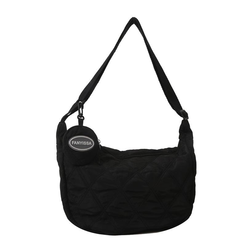 Интернет знаменитости мода хлопчатобумажная одежда с ромбовидной сеткой новая осень и зима простая студенческая большая емкость универсальная женская плечевая