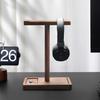 Headphone Stand, Desktop Headset Stand, Earphone Stand, Wooden, Walnut