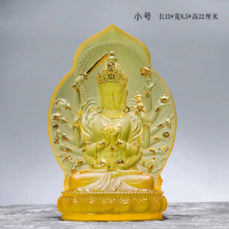 Цветная глазурь Кунди Бодхисаттвы Бскул-бье-ма, прикрепленная к золотым статуям Будды, тибетское тантрическое поклонение, декоративное украшение Будды
