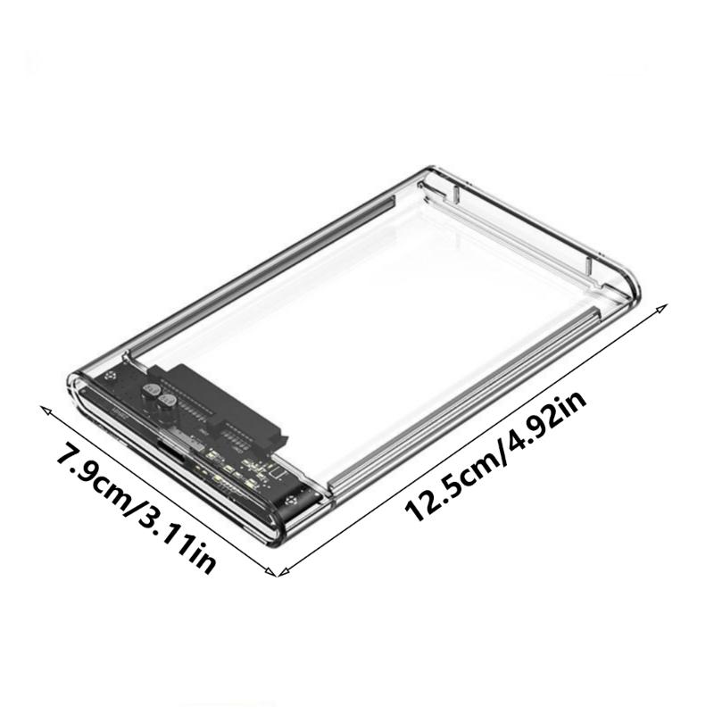 Внешний корпус для HDD 2,5 дюйма из высокопрочных ПК-материалов, простая установка, высокая скорость передачи данных