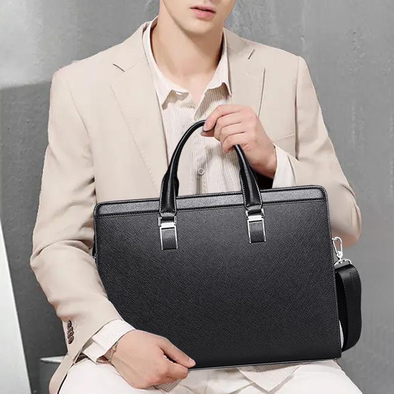 Мужская сумка из натуральной коровьей кожи, сумка для компьютера, деловой мужской портфель большой емкости