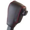 Genuine Leather Shift Knob Wrap Kit for Toyota Atrai Hijet Cargo Black X Red (1BK3D23) S700V,