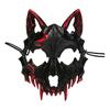 Half Face Mask Horror Halloween Costume Props Animal Skeleton Blood Mask with Elastic Straps for Halloween Cosplay Carnivals Masquerades