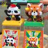 Милый животный Мини Счастливый Кот для Богатства Удачи Микро Модель Строительный Блок Мультяшные Алмазные Питомцы Кирпичи Декорация Игрушки