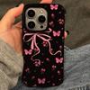 Чехол для телефона 2-в-1 с цветочным бантом, подходит для iPhone 17 16 15 14 13 12 11 Pro/Max/Plus, противоударная задняя крышка