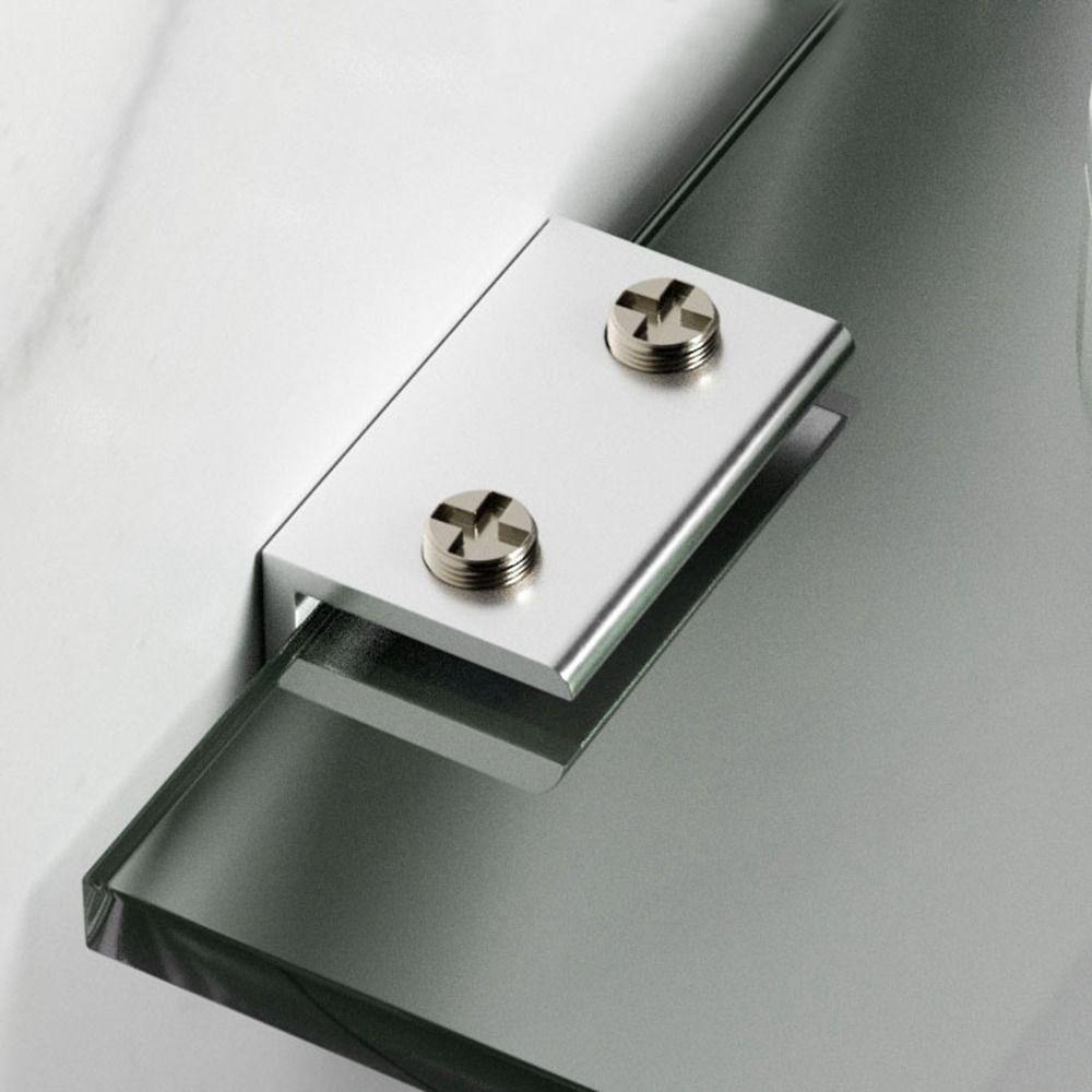 Кронштейн Держатель Стеклянной Полки Алюминиевый Сплав Безрамные Кронштейны Креативный Зажим для Стеклянной Двери Ванная