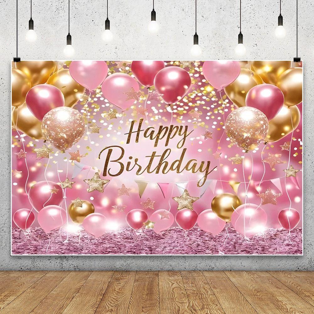 Любовь Сердце С Днем Рождения Фотография Фон Вечеринка Подвесной Баннер Домашний Праздник Декор