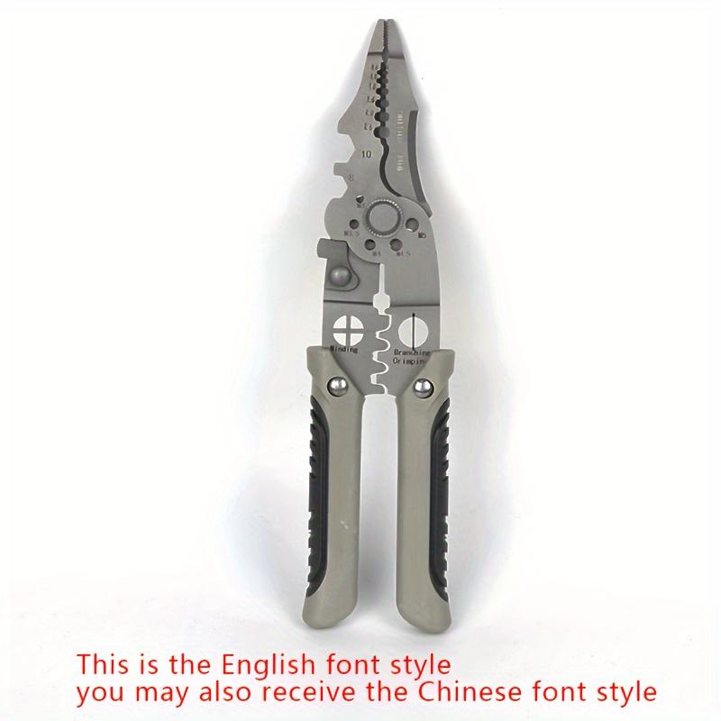 Многофункциональные плоскогубцы для электрика, высокоуглеродистая сталь, зубчатое лезвие, обжимные клещи для резки проволоки, плоскогубцы для зачистки проводов, кусачки, инструмент для электрика