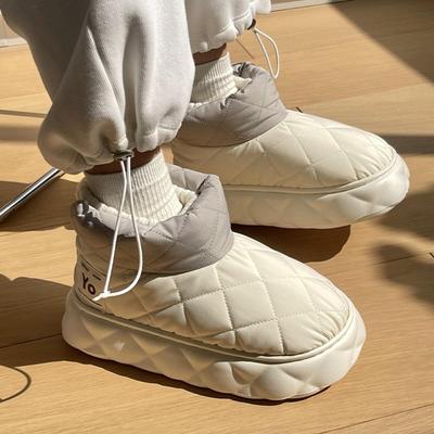 Женские зимние водонепроницаемые пуховые ботинки на толстой подошве