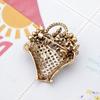 Creative Flower Basket Zircon Brooch Vintage Colorful Pins Women Fashion Jewelry Clothes Coat Decoration Scarf Buckle