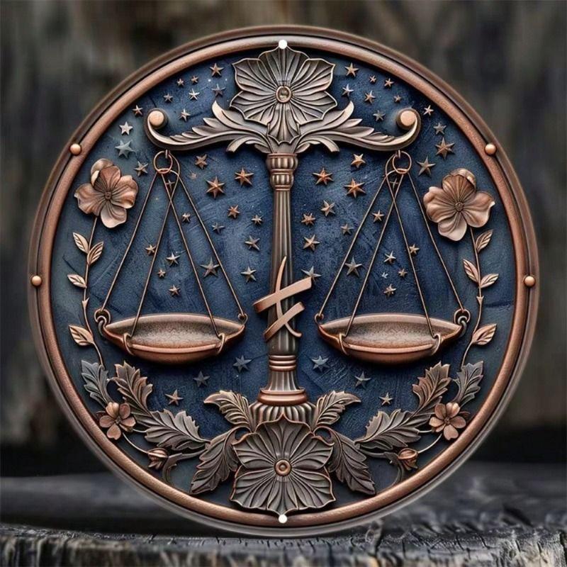 Металлическая жестяная табличка Цветочный узор Настенное искусство Домашний декор 20x20см