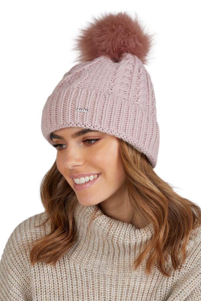 Torino Women' Winter Hat with Pompom Pink