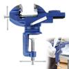 Universal Table Vise 3 Inch, Bench Clamp 360° Swivel Base Quick Adjust Home Vise Clamp-on Vise, Portable Work Bench Vise for Woodworking