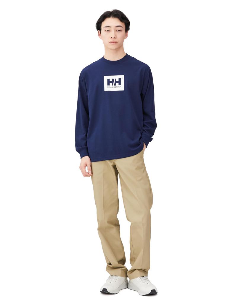 Helly Hansen HH32379 Long Sleeve HH Logo Ocean Size M Tee, Unisex, Navy,