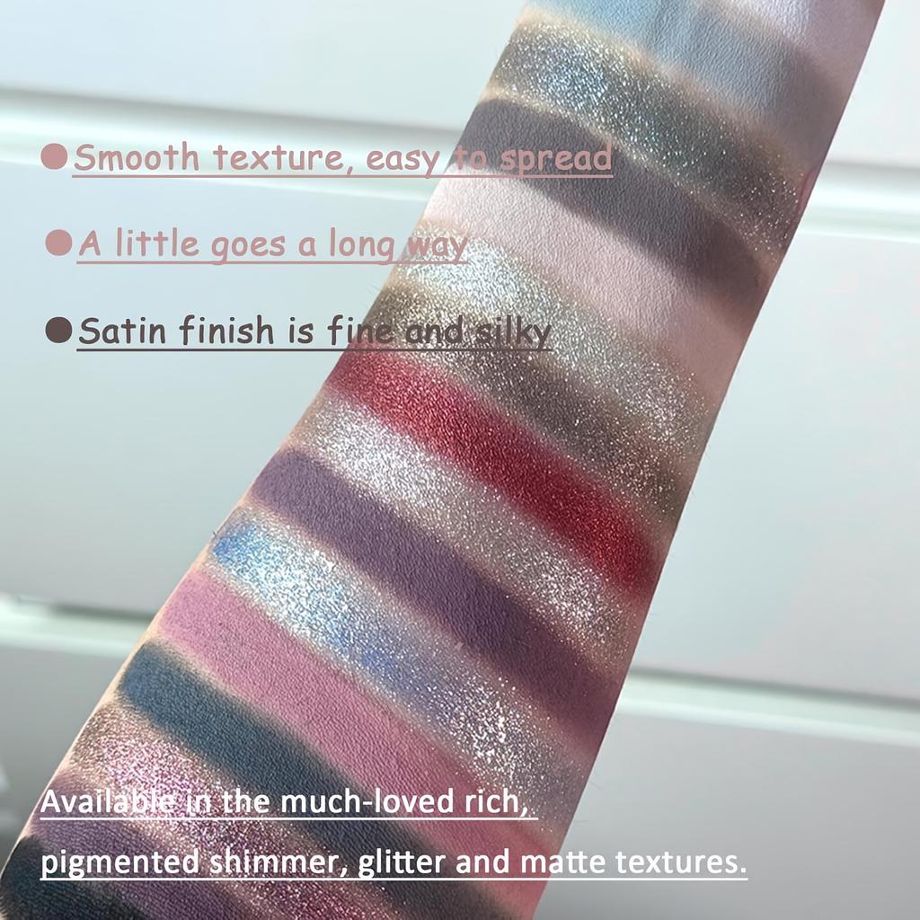 Палетка теней для век в готическом стиле, 16 цветов, Двухцветная прессованная пудра, Высокопигментированная формула, Стойкий набор для макияжа с глубоким цветом