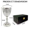 Handmade Brass Communion Cup Birthday Anniversary Silver Gothic Chalice Goblet  For Wife, Husband, Son, Wedding With Velvet Gift Box