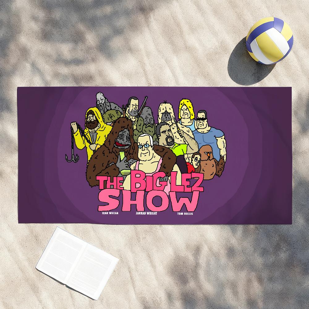 Забавное полотенце The Big-Lez Show Meme для душа, сауны, путешествий, спа, быстросохнущие аксессуары для спортзала, мягкие большие пляжные полотенца