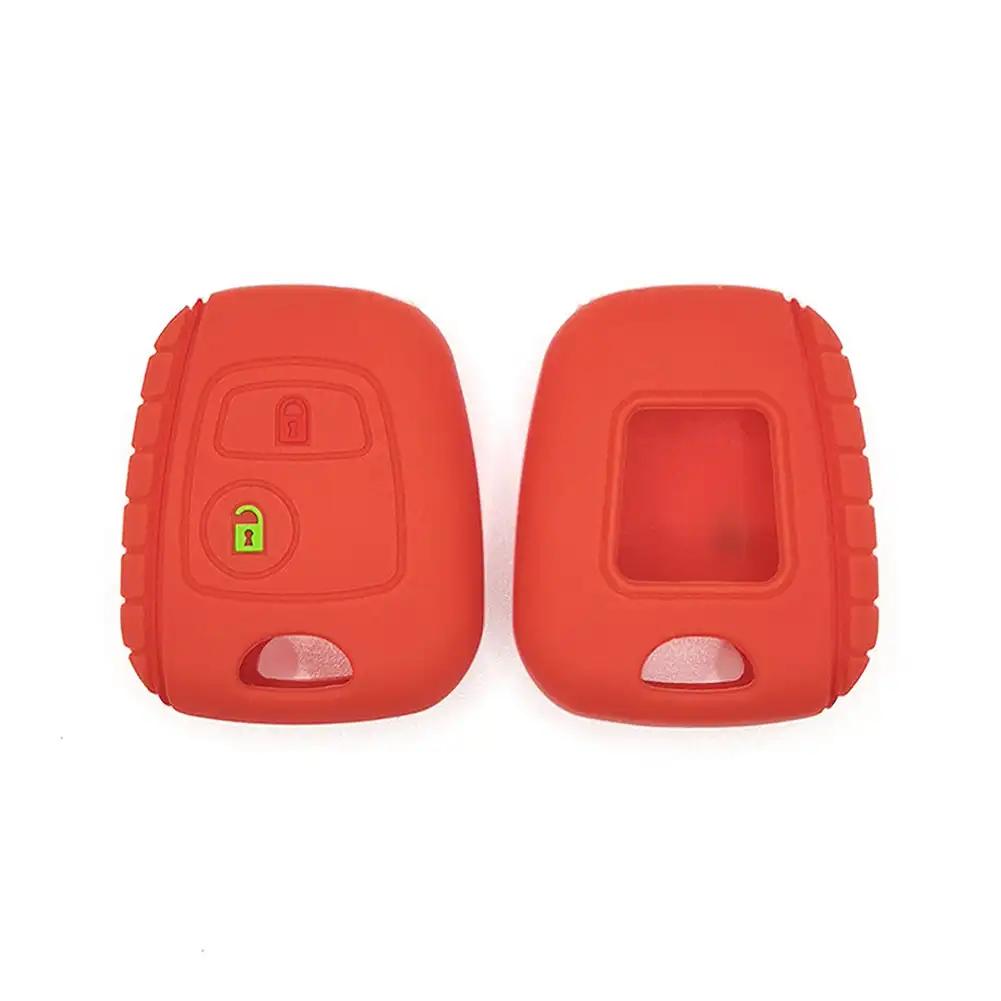 Для Peugeot 107 206 307 207 408 защитный чехол для ключа с 2 кнопками из силиконовой резины для автомобильного пульта дистанционного управления, новый