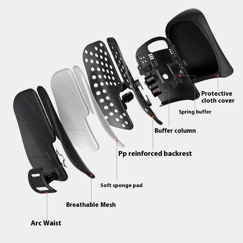 Эргономичная поясничная подушка для офисных транспортных средств, снимающая усталость от длительного сидения и обеспечивающая поясничную защиту и поддержку