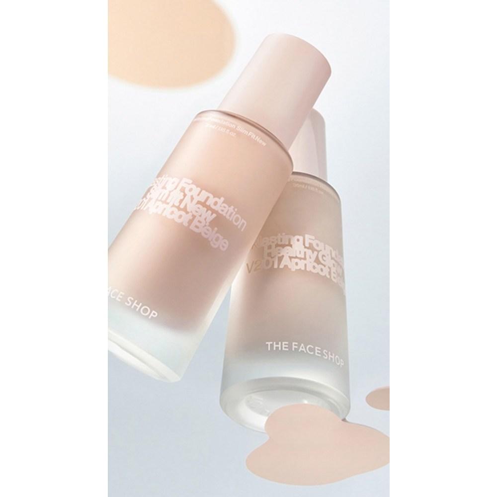 The Face Shop Ink Lasting Foundation Healthy Glow, N201 Apricot Beige, 1 Piece