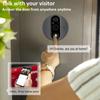4.3" Smart Tuya 1080P WiFi Door Bell Eye Peephole Camera 5000mAh Battery PIR Motion Detector IR Home Digital Viewer