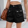 Женские модные сексуальные однотонные повседневные шорты с эластичной резинкой на талии
