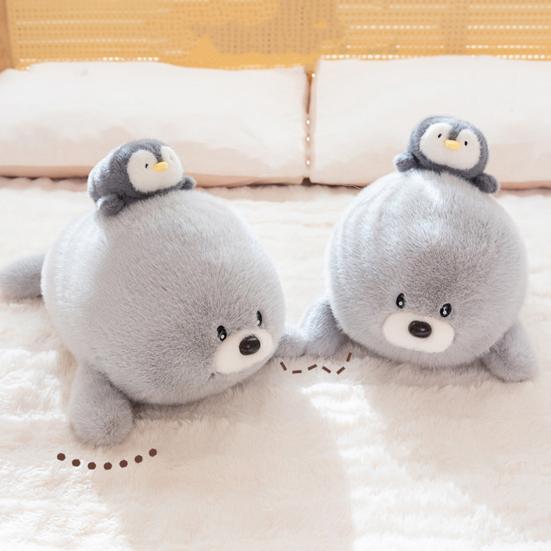 Мягкая плюшевая кукла «Морской лев», плюшевая игрушка «Морской лев» 50 см, очаровательный пушистый пингвин и игрушка «Морской лев» для детей, мальчиков и девочек