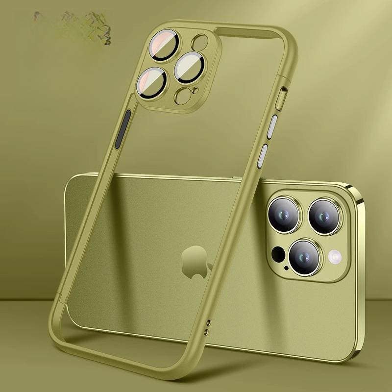 Подходит для iPhone 15, Чехол для телефона 14, Pro Max, Сращенный цвет, Чистая рамка, Без задней панели, Защитный чехол для Apple 13 с теплоотводом