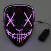 Светодиодная светящаяся маска на Хэллоуин, светодиодная маска для вечеринки, маскарадная маска, неоновая маска, светящаяся в темноте, реквизит для ужасов, костюм для вечеринки