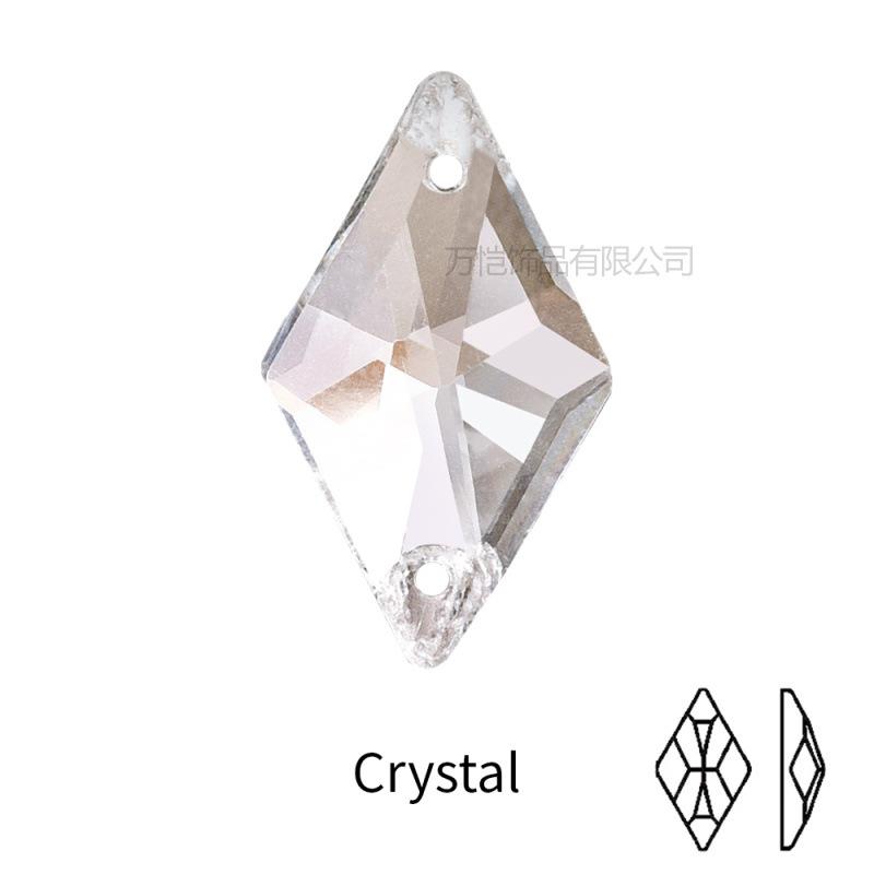 Crystal Hand-Sewn Diamond, Glass Rhinestone Diy Crystal Material, Rhombus Creative Clothing Accessories