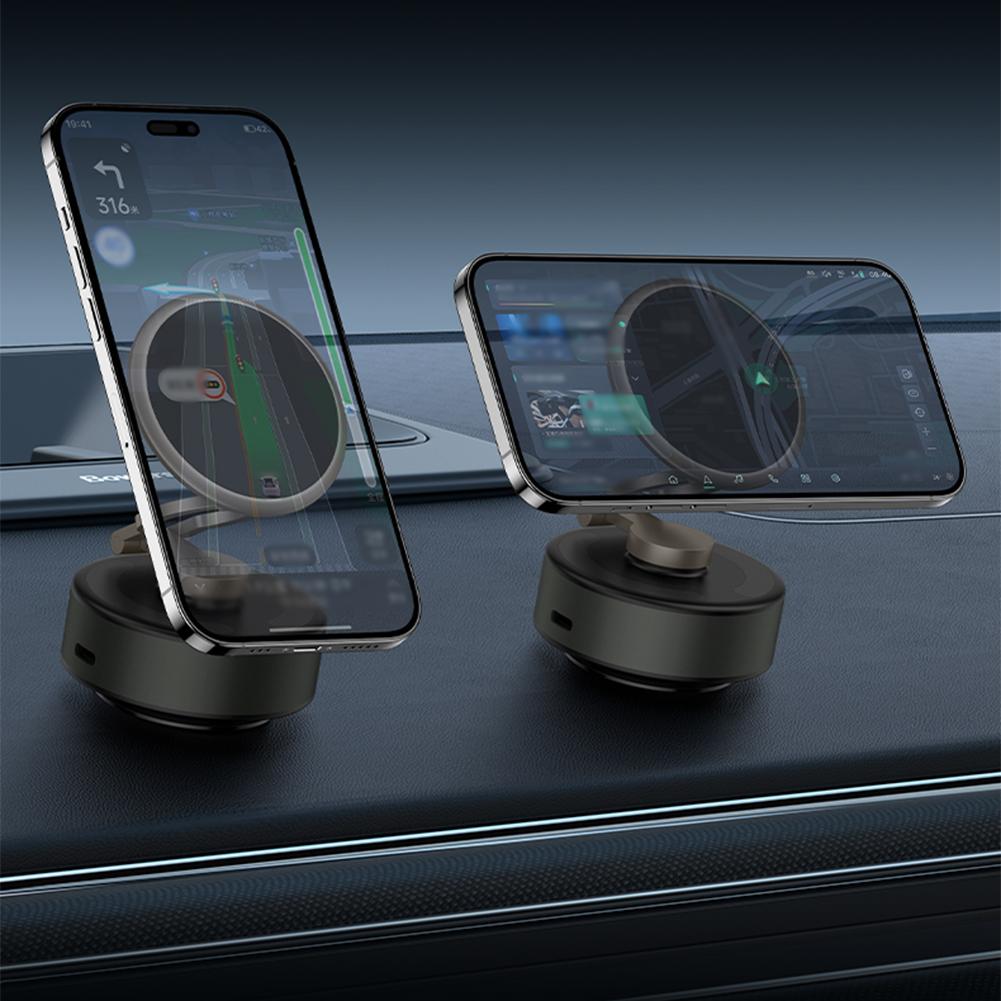 Для держателя мобильного телефона Magsafe, вращающегося на 360°, складного магнитного вакуумного адсорбционного присосочного кронштейна для iPhone/Samsung/Xiaomi