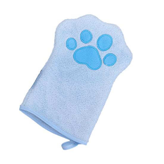 Милое полотенце для питомца с лапкой, ультраабсорбирующее полотенце из микрофибры для груминга собаки, перчатка, мягкое быстросохнущее полотенце-варежка для купания собак и кошек