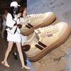 Board Shoes Women's 2025 Spring and Autumn New Fashion Casual Shoes Round Head Thick Sole Lace-up Breathable Student Sports Little White Shoes