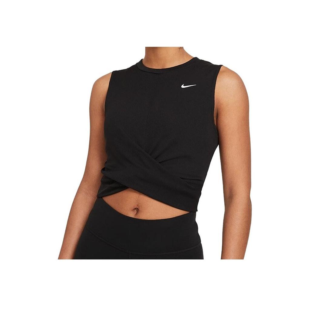 Nike Solid Quick-Dry Breathable Sleeveless Sports Tank Top Women Tops Black 930493-010
