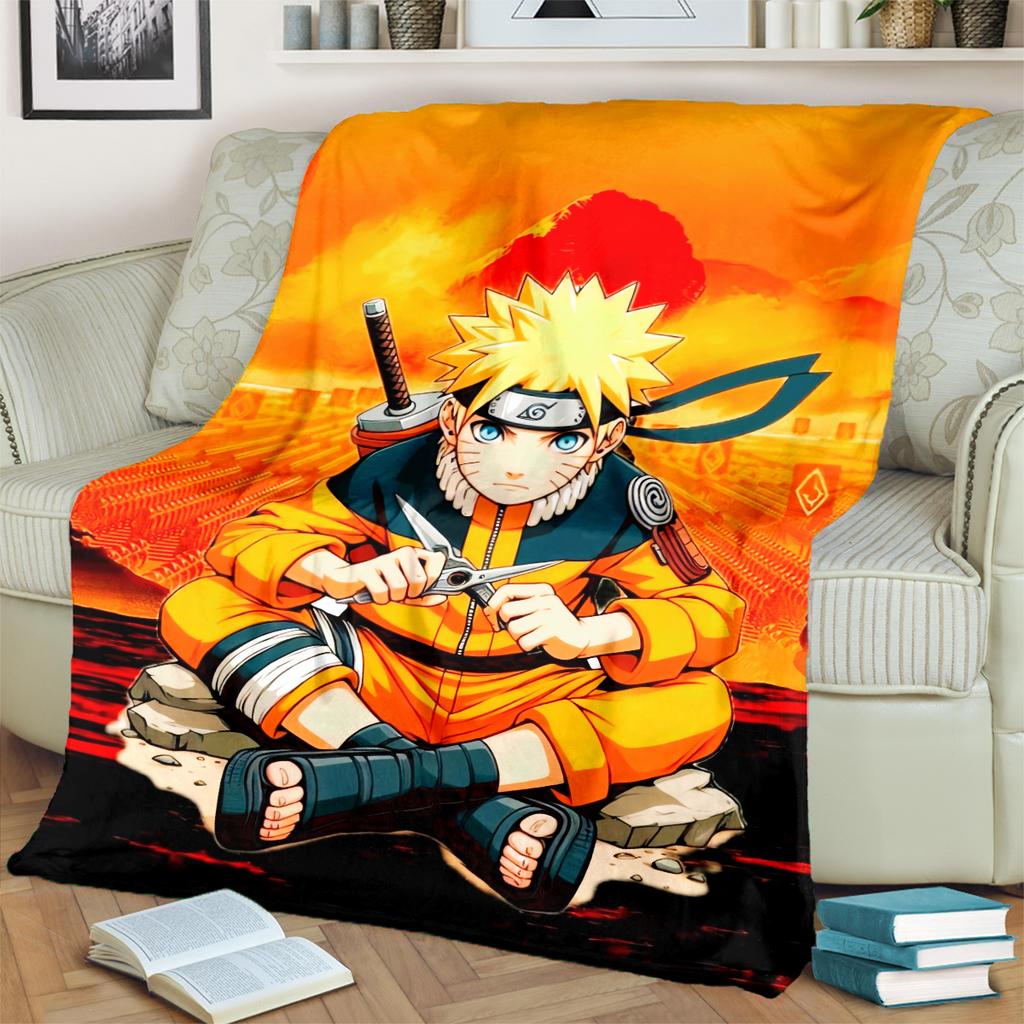 Anime-Print Blanket Warm Comfortable Flannel Blanket for Bedrooms, Sofas, Beds, Chairs, Picnics, Travel -LXR52