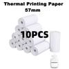 10Rolls 57x25mm Thermal Paper White Children Camera Instant Print Kids Camera Printing Paper Replacement Accessories Parts