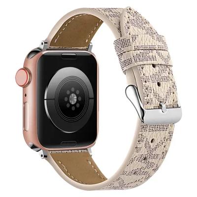 Роскошные ремешки для часов, совместимые с Apple Watch Band 38 мм 40 мм 41 мм 42 мм 44 мм 45 мм, Дизайнерский ретро-кожаный ремешок Классический Ban