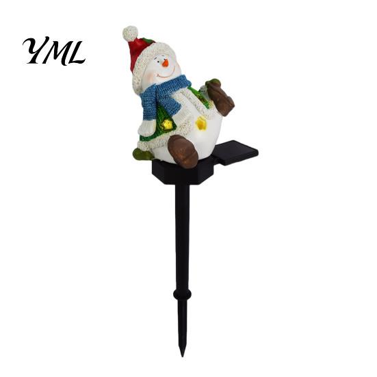 Solar Powered Garden Decor Stake Light, Waterproof Christmas Outdoor LED Lamp with Warm Landscape Lighting Glow, Decorative for Lawn Patio Yard